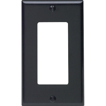 Leviton Leviton Decora Black 1 gang Thermoset Plastic Decorator Wall Plate 1 pk 80401-00E